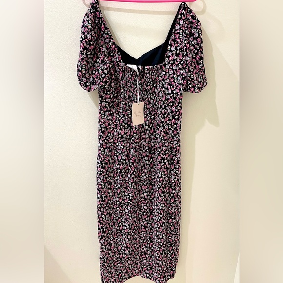 Charles Henry Floral maxi front slit dress - Picture 2 of 2